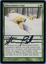 Hibernation's End Coldsnap NM Green Rare Artist Signed CARD (s2022) ABUGames