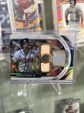 2023 Topps Tribute Triple Ronald Acuna Jr Game Used Triple Relic Card /199 TR-RA