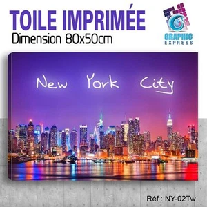 80x50cm - LEINWAND BEDRUCKT - MODERNES GEMÄLDE WANDDEKO - NEW YORK - NY-02Tw - Bild 1 von 1