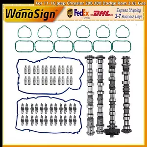Camshafts Rockers Lifters Kit For 11-16 Jeep Chrysler 200 300 Dodge Ram 3.6L Gas - Foto 1 di 11