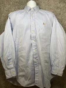 Ralph Lauren Yarmouth Hemd Herren 16,5-35 Blau Pinpoint Oxford Chambray Flesh - Bild 1 von 12
