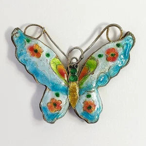 De colección Arte Decorativo Hecho a Mano Esmalte Mariposa Colgante Adorno - Imagen 1 de 3