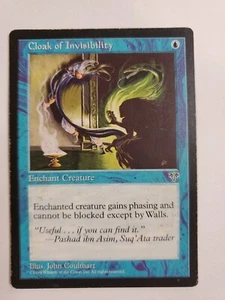 MTG Magic The Gathering Card Cloak of InvisibilityEnchant Creature Blue Mirage  - Picture 1 of 2