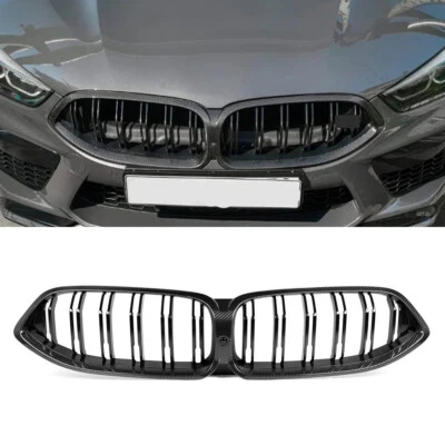 For BMW 8 Series G14 G15 G16 840i M8 2019-2025 Carbon Fiber Front Bumper Grille - Image 1 of 2