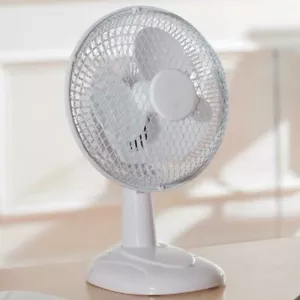 6" Desktop Small White Fan Electric Portable Air Cooler Tilting Worktop Home Fan - Picture 1 of 6