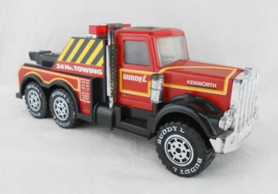 Vintage Buddy L Kenworth Wrecker 24 Hr Towing Pressed Steel Red Tow Truck 1981 - Image 1 of 4