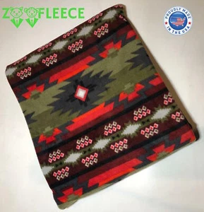 ZooFleece grün Südwesten Azteken Indianer Überwurf Bettwäsche Decke 50x60"  - Bild 1 von 4