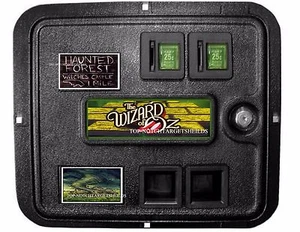 JUEGO DE 3 PIEZAS CALCOMANÍAS DE PUERTA DE MONEDA PINBALL WIZARD OF OZ - Imagen 1 de 2