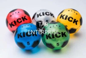 BRANDNEU KUNSTSTOFF FUSSBALL 10" FLACH NICHT AUFBLASBAR - Multy Menge KICK - Bild 1 von 6