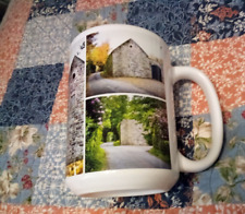 !2 0z. Ceramic Mug    Ye Olde Brick/Stone building with Vines and Flowers   EUC