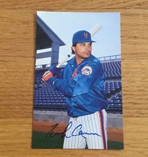 Mark Carreon New York Mets Signed Autograph Team Iss Barry Colla Postcard 