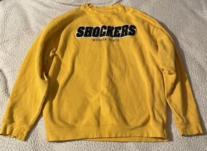 Vintage Wichita State Shockers Yellow Sweatshirt Crewneck Size Large - Picture 1 of 7