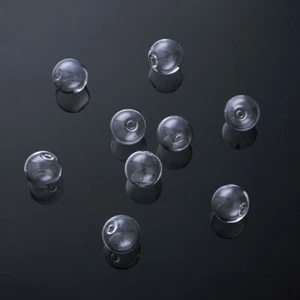 100 Stck. Transparent Handgefertigt Geblasenes Glas Globus Perlen Klar Runde Kugel Handwerk 16 mm - Bild 1 von 10