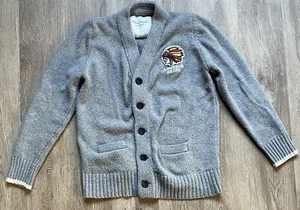 Abercrombie and Fitch New York Strickjacke Gr. Großes hellgrau - Bild 1 von 11