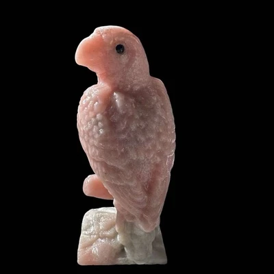 Escultura de pájaro ópalo rosa natural tallada a mano corazón chakra cristal curativo energía Foto 1 de 4