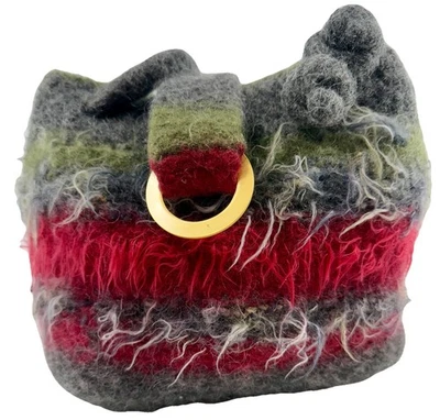 Vintage Mohair Wool Felted Handbag Handcrafted Artisan Made 8" x 10" EUC - Image 1 of 4