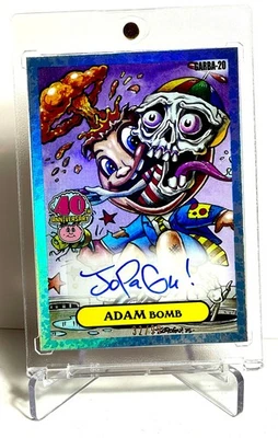 Garbage Pail Kids 40th Anniversary Homage Adam Bomb JohnPaul Blue /99 AUTO - Image 1 of 2