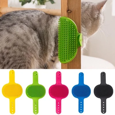 Cepillo autocuidado para gatos - Herramienta de peine de masaje y rascador facial de esquina de pared Foto 1 de 4