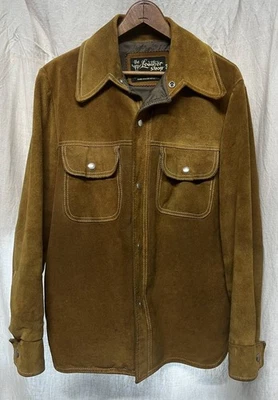 70s vintage sears suede leather shirt jacket western shirt RRL red wing boots - Image 1 of 4