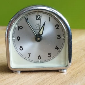Junghans klein Tischuhr Reisewecker Metall  funktionstüchtig - Bild 1 von 11