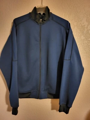 Men's Jacket STRUCTURE Sz 38-40 Dark Blue Front Zipper & Pockets Preowned  - Image 1 of 4