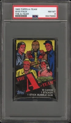 1983 Topps The A-Team Unopened Wax Pack PSA 8 NM-MT POP 9 - Image 1 of 2