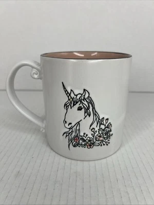 I Love It Brand Unicorn Ceramic Mug Pottery Earthy Pink Cup Unique Oversized XL - Image 1 of 4