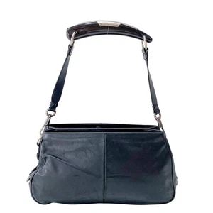 SAINT LAURENT Mombasa Black Leather Shoulder Bag - Picture 1 of 23
