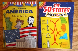 NEW  Lot of 2 Dover Little Activity Books "All About America" & "The 50 States" - Picture 1 of 3