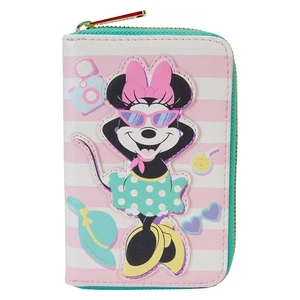 Loungefly Disney Minnie Mouse Vacation Style Poolside Zip Wallet Purse - BNWT - Picture 1 of 5