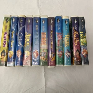 Disney Black Diamond VHS Lot Complete Set 11 Classics Clamshell Cases Ships FREE - Picture 1 of 11