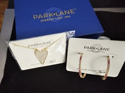Park Lane  Sparkle Box February 2025 Sweets Pave Heart Necklace and HoopEarrings - Image 1 of 4