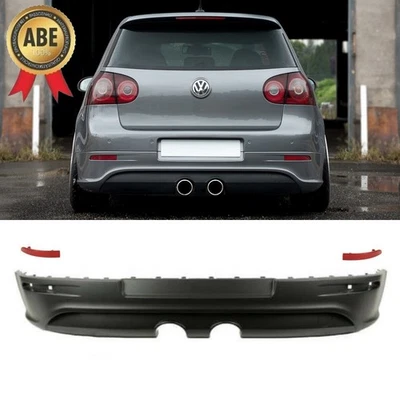 Rear apron duplex diffuser bumper rear apron for VW Golf 5 V on R32 + ABE - Image 1 of 4