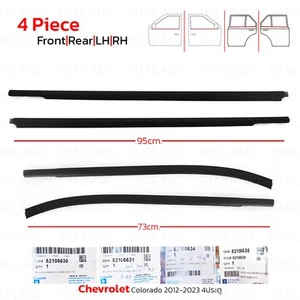 Set 4dr Outer Weatherstrip Door Belt For Chevrolet Colorado Pick Up 2012 - 2023 - Picture 1 of 9