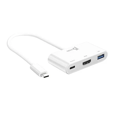 J5CREATE USB-C® TO HDMI™ & USB™ 3.0 WITH POWER DELIVERY CABLE - WHITE - Image 1 of 4