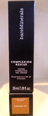 Bareminerals complexion rescue tinted HYDRATING GEL CREAM Chestnut 09 1.18 Oz LG - Image 1 of 4