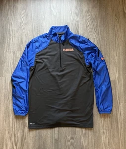 Florida Gators Nike 1/4 Zip Pullover Sweater Mens Medium Dri Fit Blue Gray - Picture 1 of 9