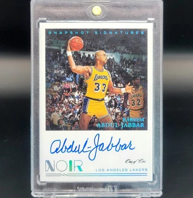 2020-21 Panini Noir Snapshot Auto Kareem Abdul-Jabbar Platinum 1/1 w/Magic - Image 1 of 2