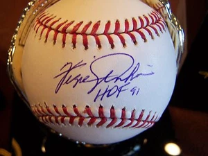 CUBS RANGERS FERGIE JENKINS SIGNED AUTOGRAPH ML BASEBALL W/ INSCRIPTION HOF 91 - Picture 1 of 5