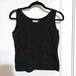 Lily's of Beverly Hills Women's Med Tank Top Cami Black Butterfly Embroidered - Picture 1 of 5