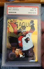 1994 Eric Lindros PSA 9 Select Certified Gold Card #100.  Case has flaws!