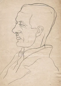 Page from artist's album MAN PROFILES pencil drawings - Foto 1 di 2