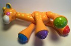 Fisher Price Amazing Animals about 10" high Giraffe Clicker Joint tactile toy