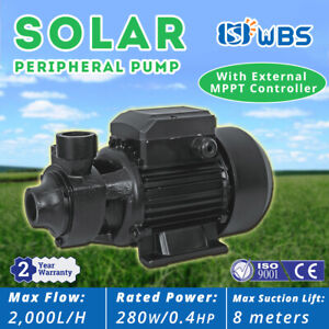 DC Peripheral Solar Water Pump Surface Booster 280W 2000L/H Above Ground Farming