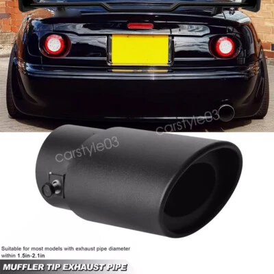 Car Exhaust Pipe Tip Rear Tail Throat Muffler Stainless Steel For Mazda Miata NA - Image 1 of 4
