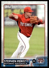 2015 Topps Pro Debut 133 Stephen Perez   Potomac Nationals Baseball Card