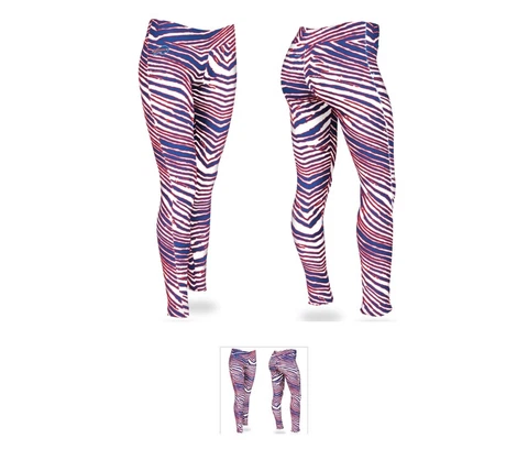 Classic Zubaz Zebra Pants Leggings Womens XS X-Small Football Buffalo Bills Cover