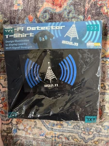 Thinkgeek Wi-Fi Detector T-Shirt 802.11 Size XXL Black NEW - Picture 1 of 1