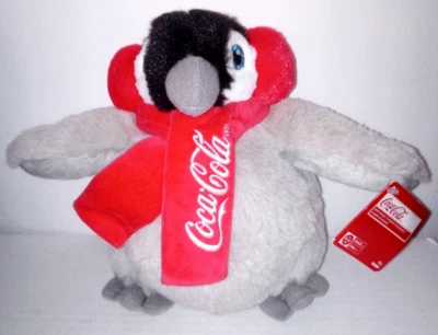 Peluche Coca-Cola Penguin Holiday con bufanda y orejeras - Nuevo con etiquetas Foto 1 de 4