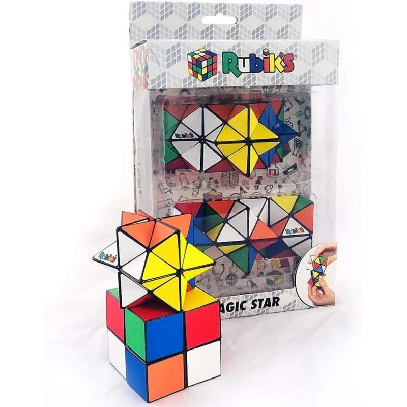 Rubik's Magic Star 2 Teile Set 3D Puzzle Gehirntraining Zauberwürfel Original